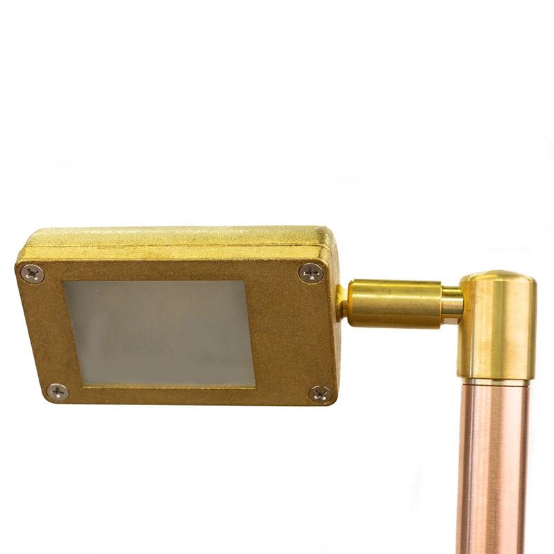 CopperMoon Lighting CM.205 Brass Rectangular Wash Light with Swivel Head and Copper Stem  With Stake