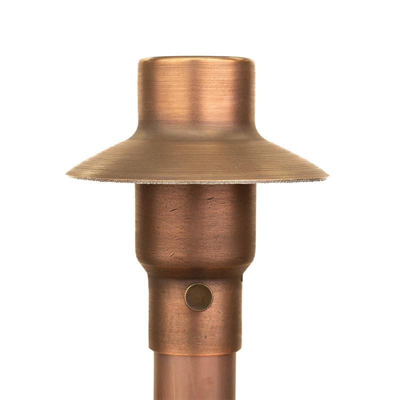 CopperMoon Lighting CM.300-16 Copper 3.5Inch Path Light Top 16 Inch Copper Stem With Stake