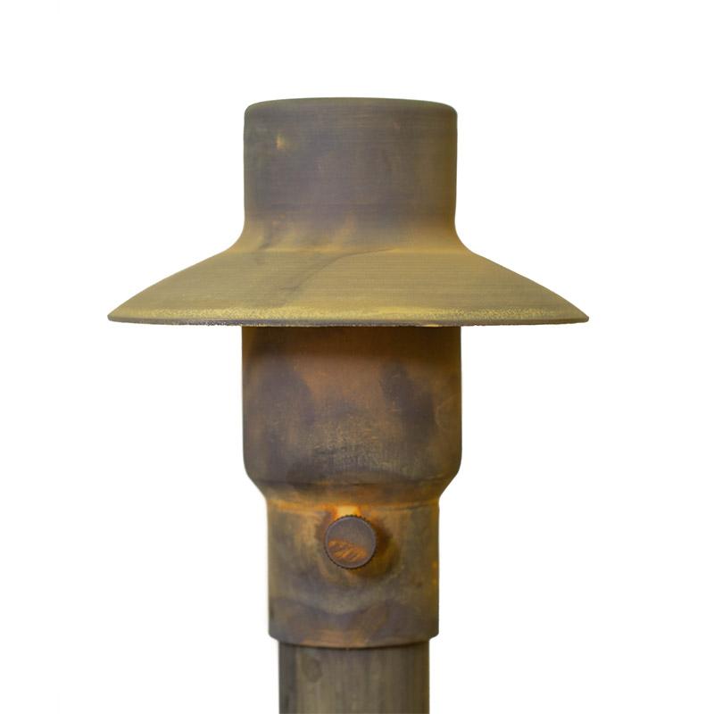 CopperMoon Lighting CM.300-16 Copper 3.5Inch Path Light Top 16 Inch Copper Stem With Stake