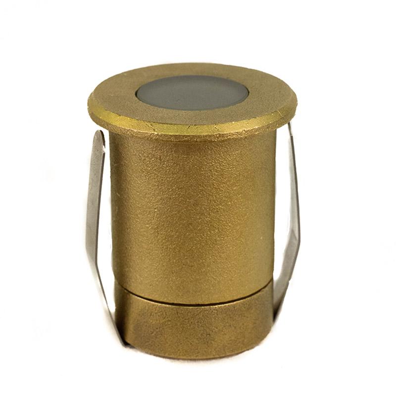 CopperMoon Lighting CM.340-R Brass Soffit Light Niche With a Flush Ring for MR8 Lamp
