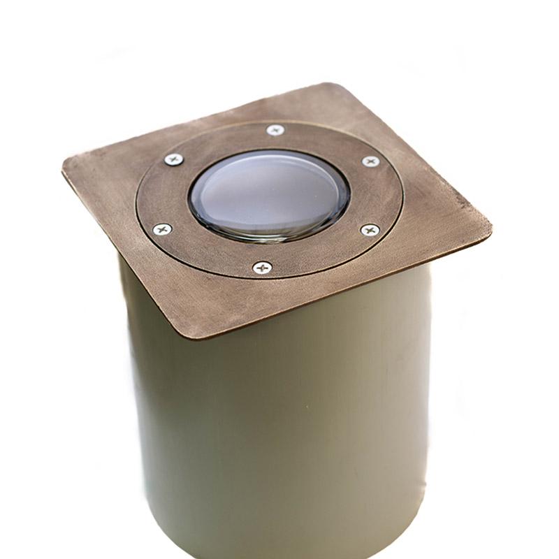 CopperMoon Lighting CM.360 Brass In-Ground Light Ring and Top Plate