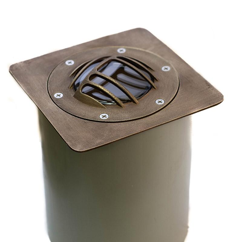 CopperMoon Lighting CM.360-G Brass In-Ground Light Grate and Top Plate