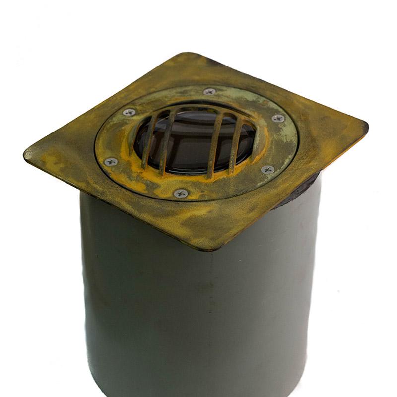 CopperMoon Lighting CM.360-G Brass In-Ground Light Grate and Top Plate