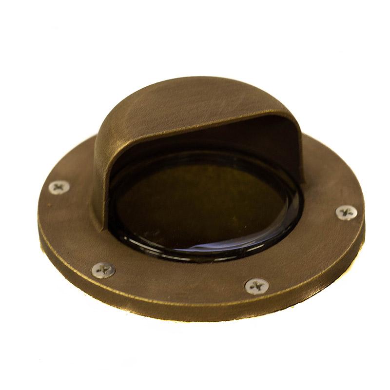 CopperMoon Lighting CM.393 Brass Well Light 180 Degree Cut-off Shield