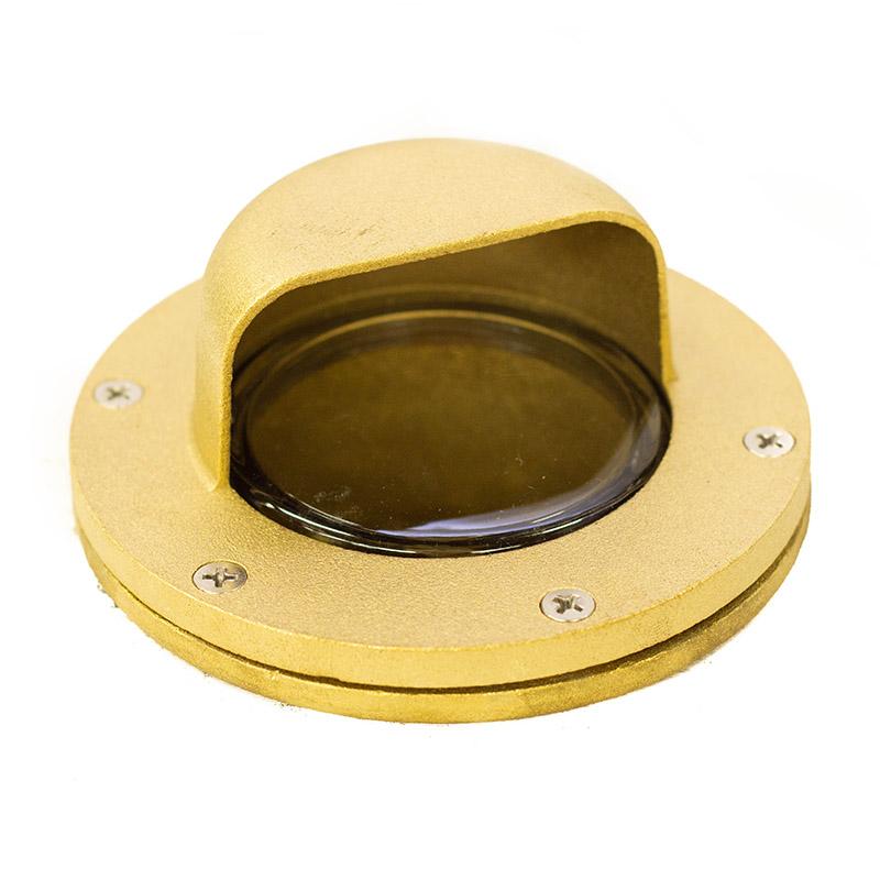 CopperMoon Lighting CM.393 Brass Well Light 180 Degree Cut-off Shield
