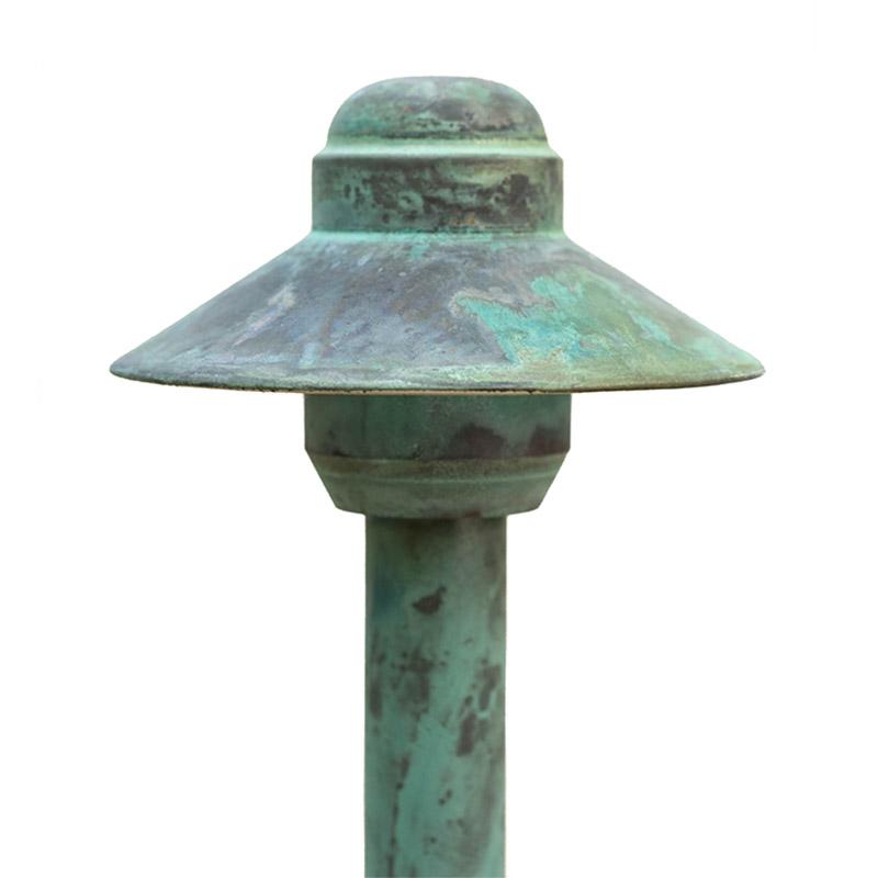 CopperMoon Lighting CM.4017 Copper 4Inch Path Light Top, 14.75 Inch x 3-4Inch Copper Stem With Stake