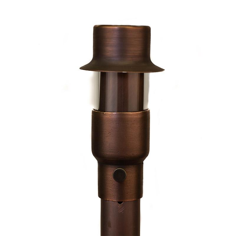 CopperMoon Lighting CM.500-16 Copper 2 1-2Inch 180 Directional Path Light Top, 16 Inch Copper Stem With Stake