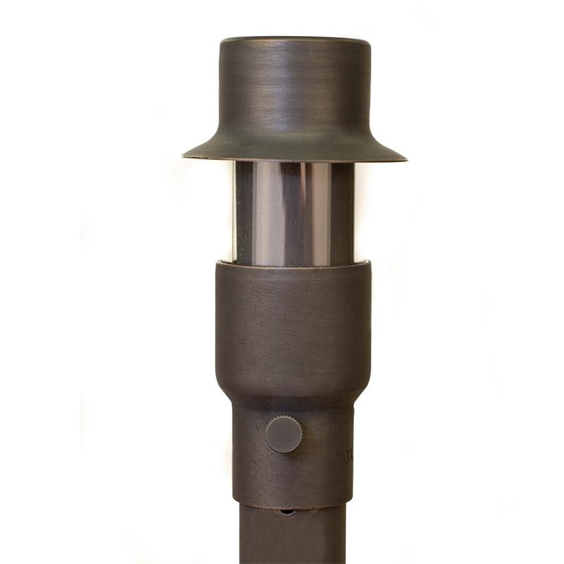 CopperMoon Lighting CM.500-16 Copper 2 1-2Inch 180 Directional Path Light Top, 16 Inch Copper Stem With Stake