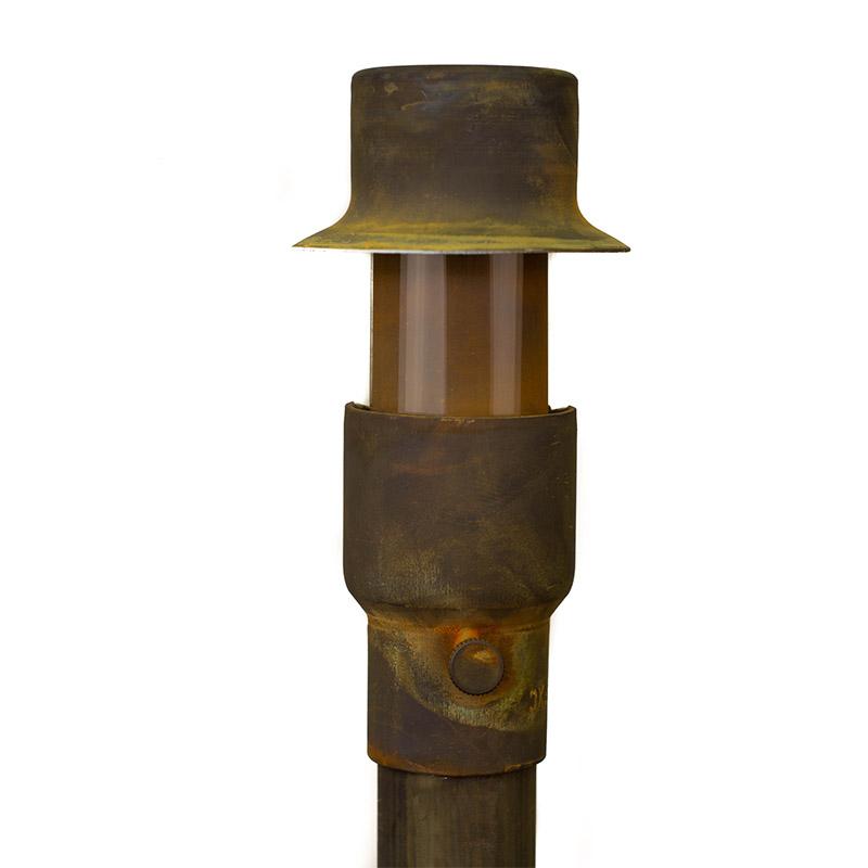 CopperMoon Lighting CM.500-20 Copper 2 1-2Inch 180 Directional Path Light Top 20 Inch Copper Stem With Stake