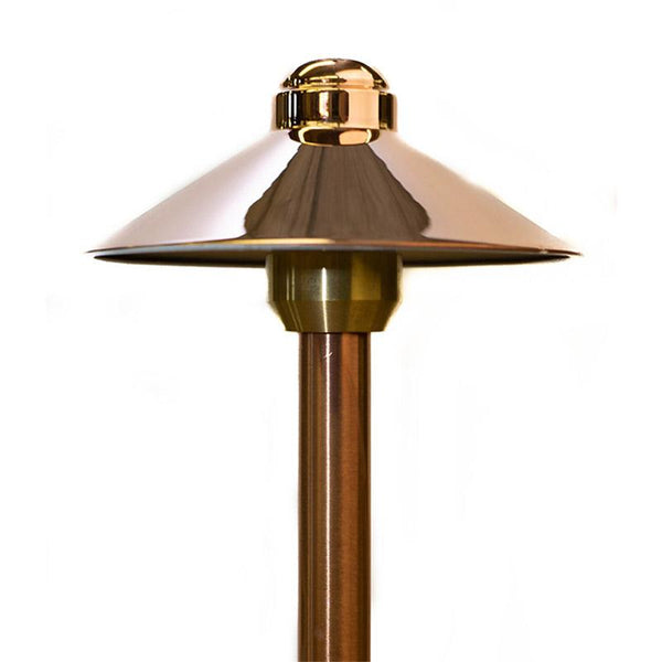 CopperMoon Lighting CM.6014 Copper 6Inch Path Light Top 10.75Inch X 3-4Inch Copper Stem With Stake