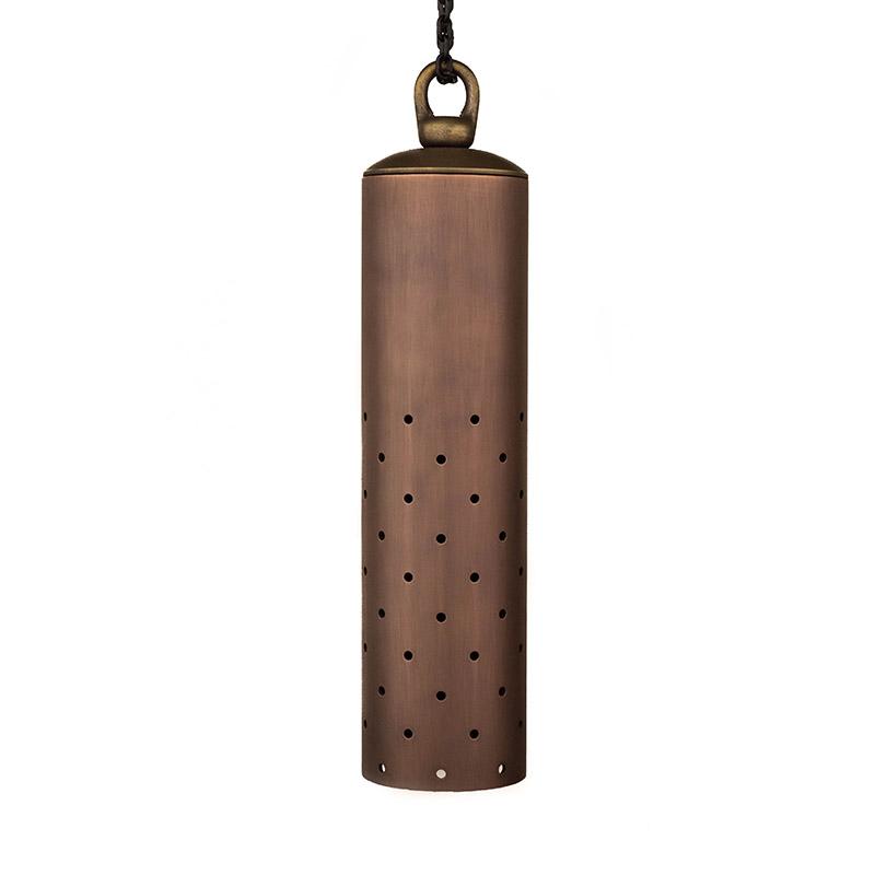 CopperMoon Lighting CM.615 Copper & Brass 8Inch Hanging Pendant Light Perforated Holes