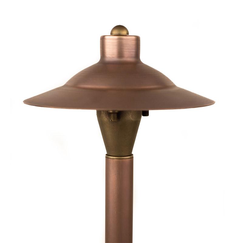 CopperMoon Lighting CM.715-20CG Copper 7.5Inch Path Light Top With 18 Inch Stem & Stake