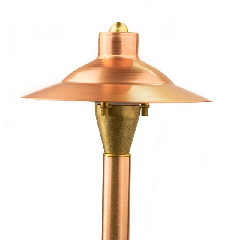 CopperMoon Lighting CM.715-20CG Copper 7.5Inch Path Light Top With 18 Inch Stem & Stake