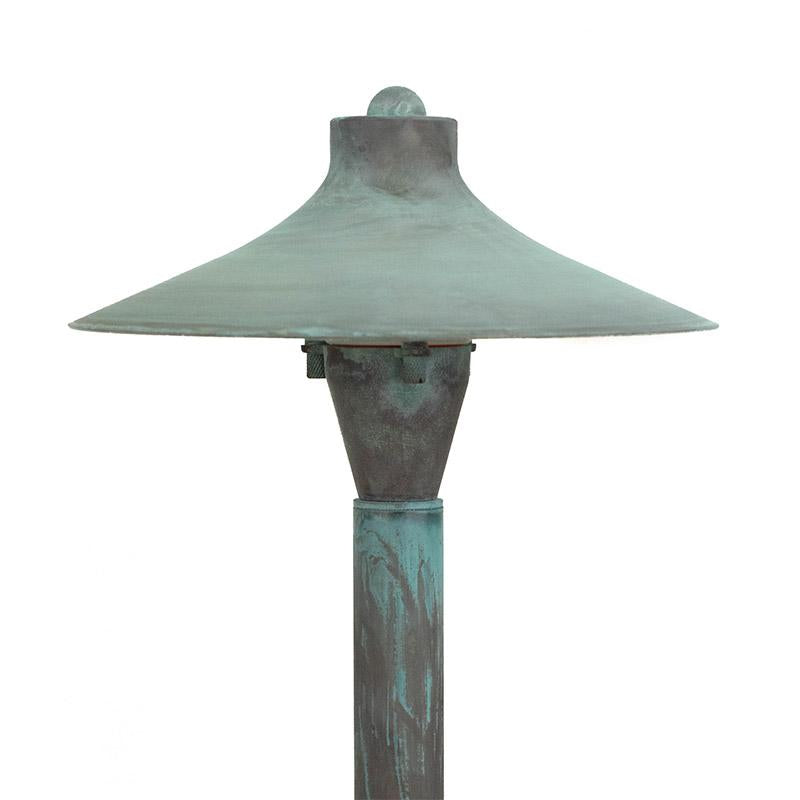 CopperMoon Lighting CM.720-20CG Copper 8Inch Commercial Grade Path Light Top 18 Inch Copper Stem With Stake