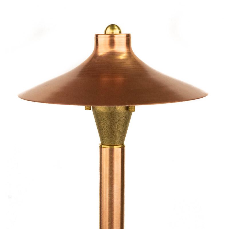 CopperMoon Lighting CM.720-20CG Copper 8Inch Commercial Grade Path Light Top 18 Inch Copper Stem With Stake