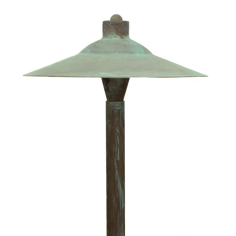 CopperMoon Lighting CM.750-20CG Copper 11Inch Commercial Grade Path Light Top 18 Inch Copper Stem With Stake