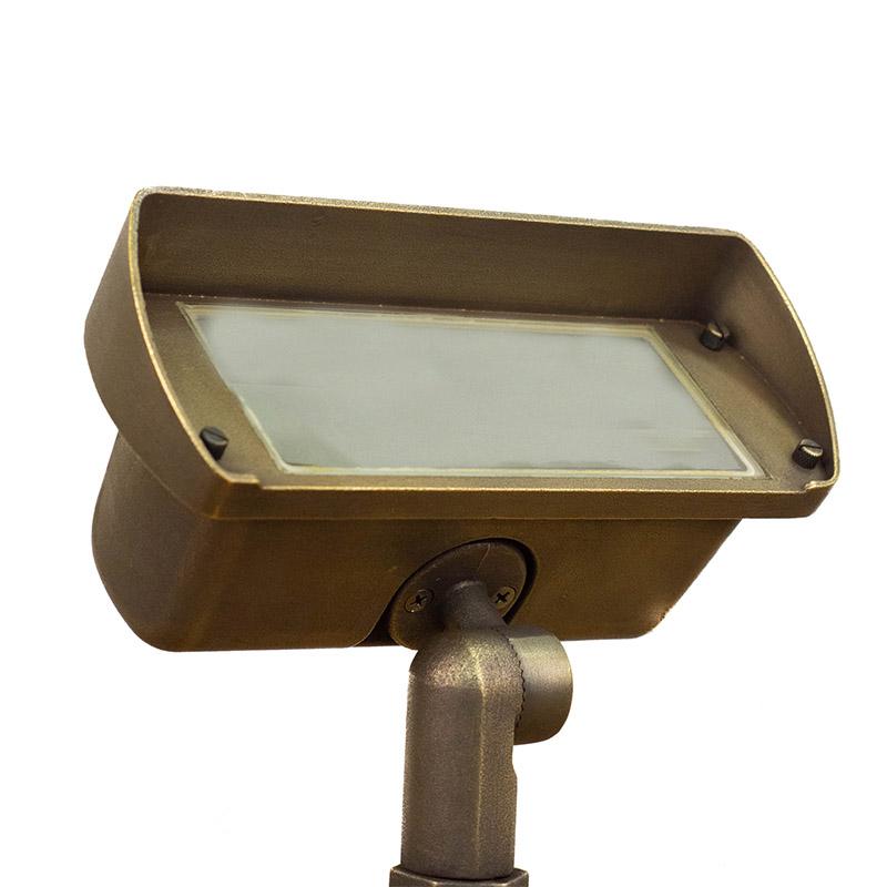 CopperMoon Lighting CM.885 Brass Double Wash Light Frosted or Clear Glass - 2 XMR-16  With Stake