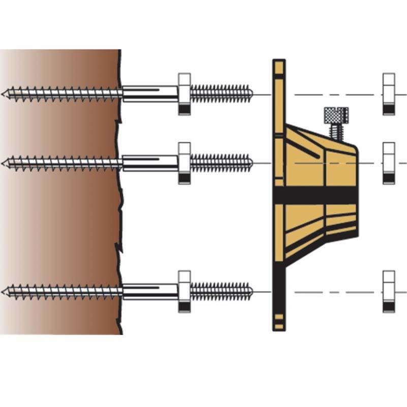 CTREEH24 Tree Mount Ss Hanger Bolts By Cast Lighting