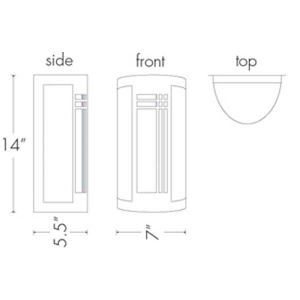 Cygnet 2020 Outdoor Wall Sconce By Ultralights Lighting Additional Image 1