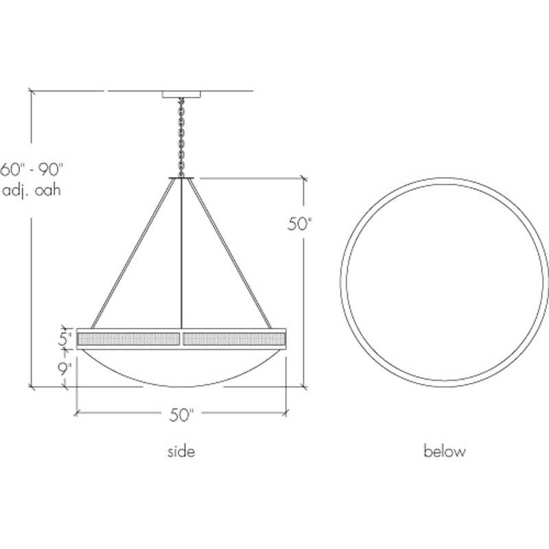 Duo 19435-50-CH Indoor/Outdoor LED Retrofit 120V Cable Hung Pendant By Ultralights Lighting Additional Image 1