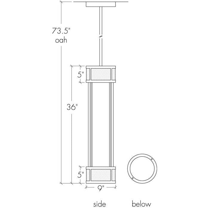 Duo 19436-36 Indoor/Outdoor Pendant By Ultralights Lighting Additional Image 2