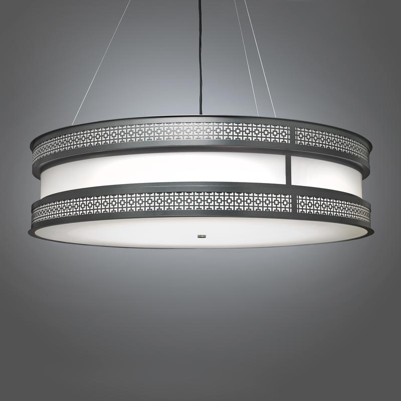 Duo 19437-SFM Indoor/Outdoor LED Retrofit 120V Semi Flush Mount Pendant By Ultralights Lighting