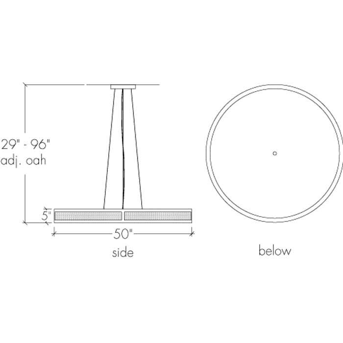 Duo 19441-50-CH Indoor/Outdoor Cable Hung Pendant By Ultralights Lighting Additional Image 1