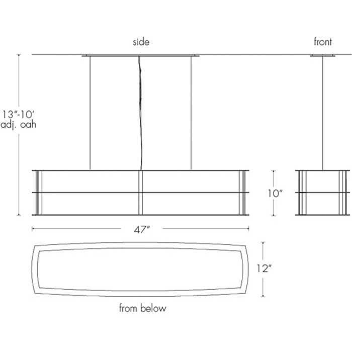 Ellipse 09175-SFM Indoor/Outdoor Semi Flush Mount Pendant By Ultralights Lighting Additional Image 1