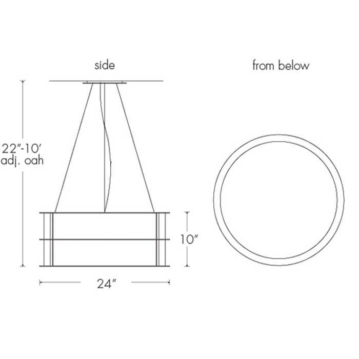 Ellipse 09176-CH Indoor/Outdoor Cable Hung Pendant By Ultralights Lighting Additional Image 1