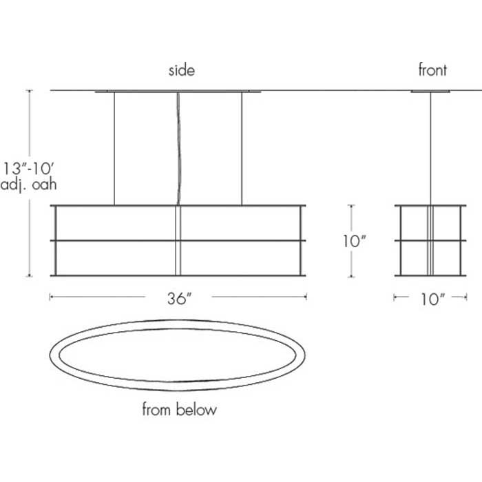 Ellipse 09179-CH Indoor/Outdoor Cable Hung Pendant By Ultralights Lighting Additional Image 1