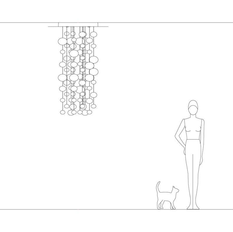 Ether 150 Chandelier  By Leucos Lighting