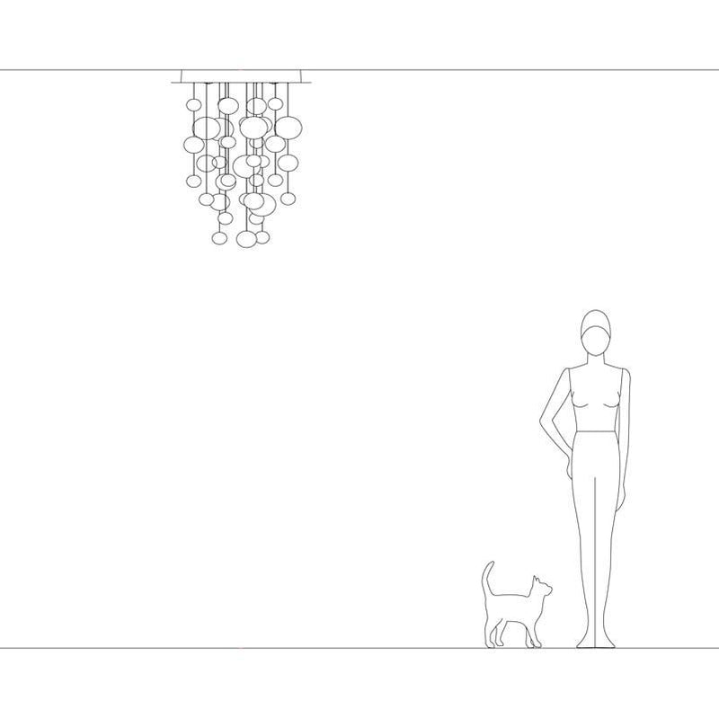 Ether 90 Chandelier  By Leucos Lighting