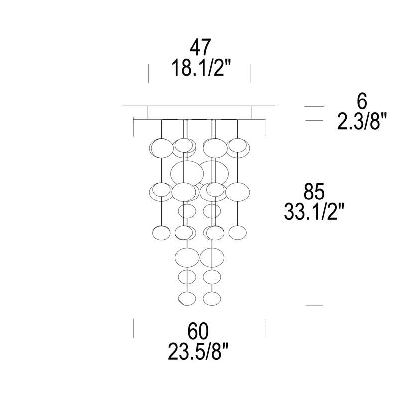 Ether Chandelier  By Leucos Lighting