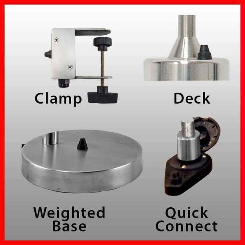 Focus Industries BQ-QC03 7W LED Quick Connect Series Threaded Cylinder Stainless Steel Barbecue Light 12V