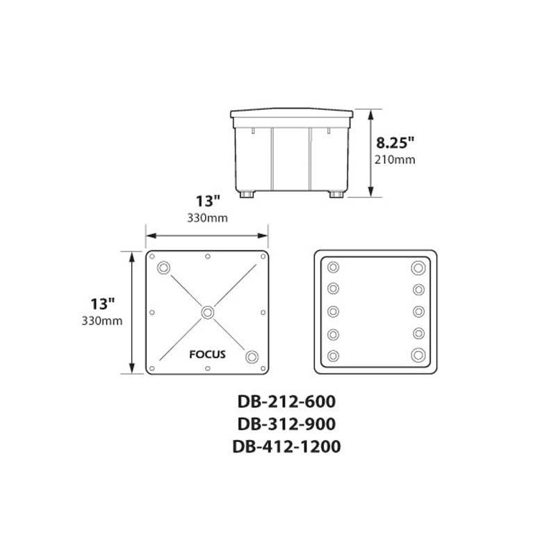 Focus Industries DB Series 1200W Magnetic Transformer (2 core)