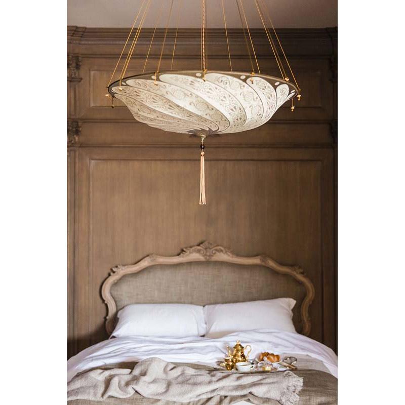 Fortuny 050-SA-1 Small Scudo Saraceno Decorated Silk Suspended Classic - 19-3/4"