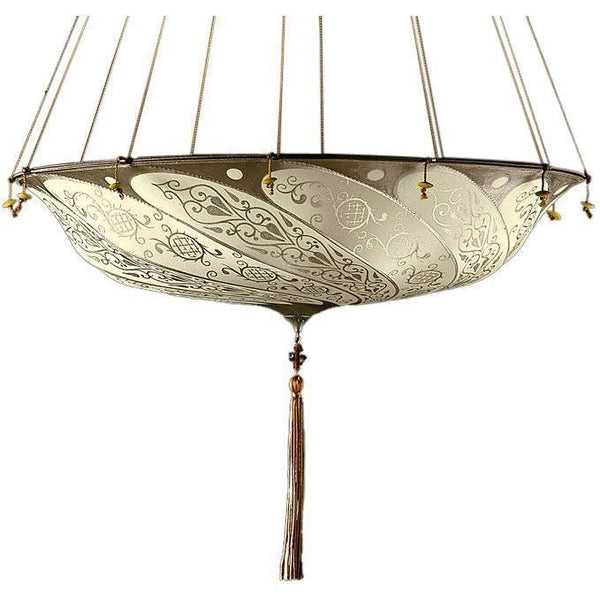 Fortuny 050-SA-1 Small Scudo Saraceno Decorated Silk Suspended Classic - 19-3/4"