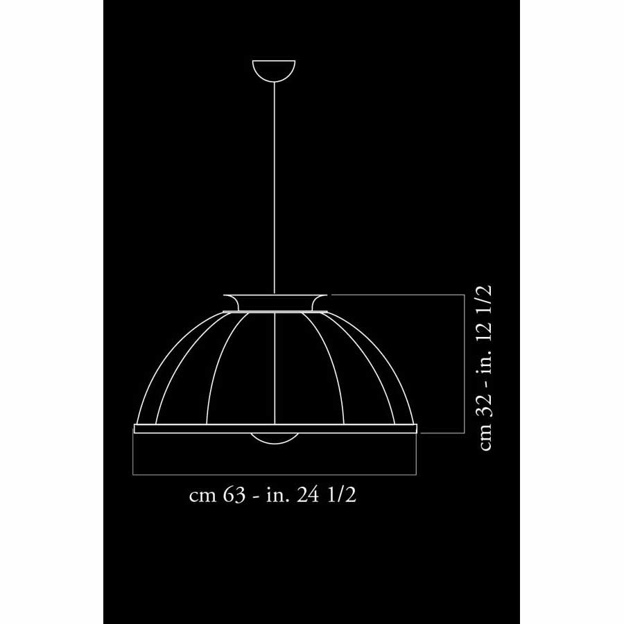 Fortuny 063DF-3 Cupola 63 Suspended White Shade Lamp Additional Lamp 3