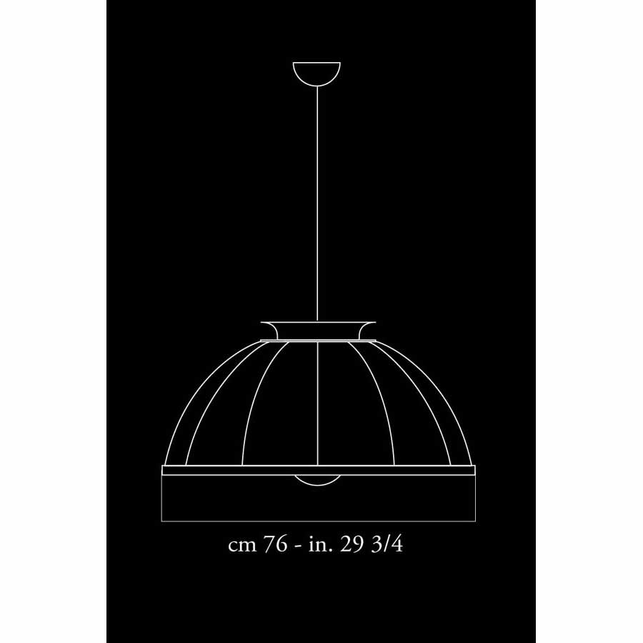 Fortuny 076DF-1 Cupola 76 Suspended Black Shade Lamp Additional Lamp 3