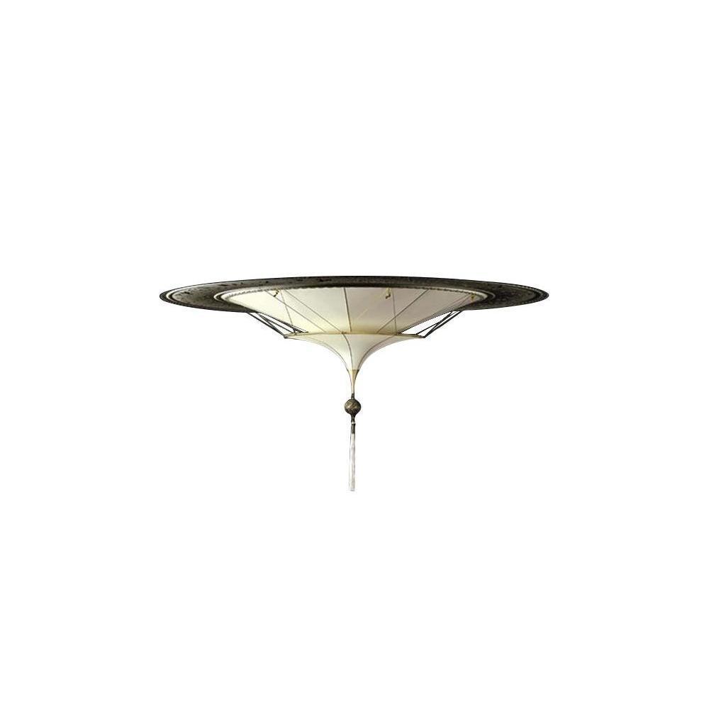 Fortuny 125-SHC-4 Silk Scheherazade 2 Tiers Plain Flush Mounted with Metal Ring - 49-1/4"