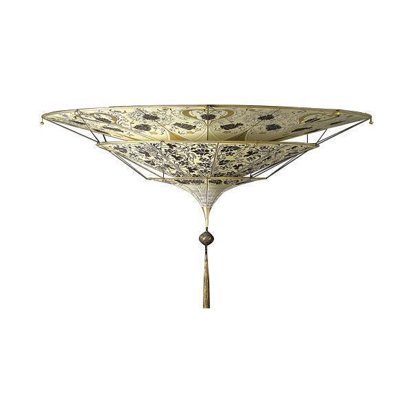 Fortuny 126-SH-2 Scheherazade 3 Tiers in Decorated Silk Flush Mount - 49-3/8"