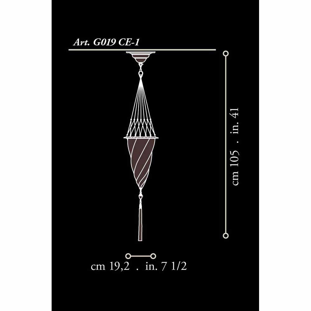 Fortuny G-019-CE-1 Glass Cesendello Ceiling - 7-1/2" Additional Image 5