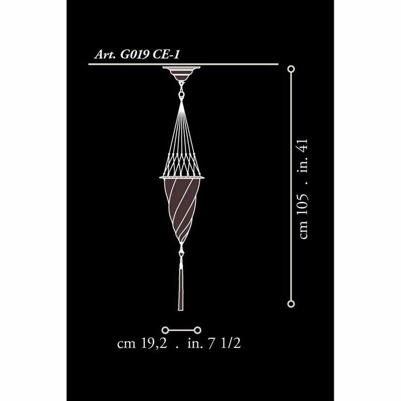 Fortuny G-019-CE-1 Glass Cesendello Ceiling - 7-1/2" Additional Image 5