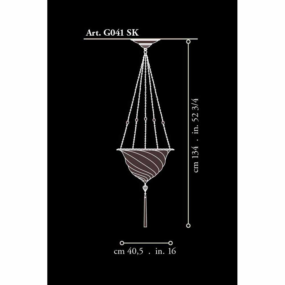 Fortuny G-041SK-2 Glass Samarkanda Flush Mounted - 16" Additional Image 3