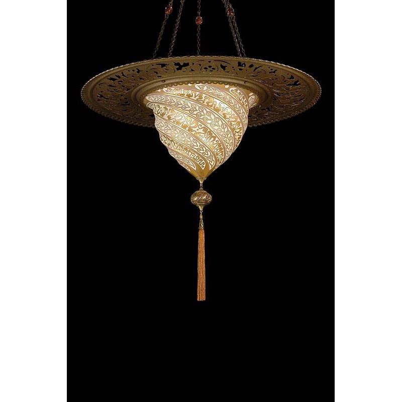 Fortuny G-069SKC-1 Glass Samarkanda Suspended with Metal Ring - 27-1/4" Additional Image 1