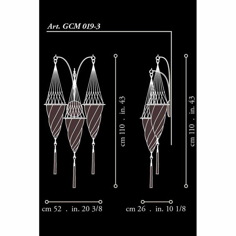 Fortuny G-CM-019-3 Glass Cesendello Triple Arc Wall - 7-1/2" Additional Image 2
