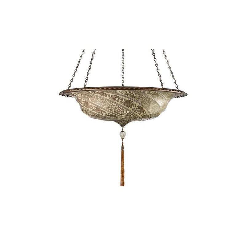Fortuny G055SA-1 Small Scudo Saraceno Decorated Glass Suspended - 21-1/2" Additional Image 3