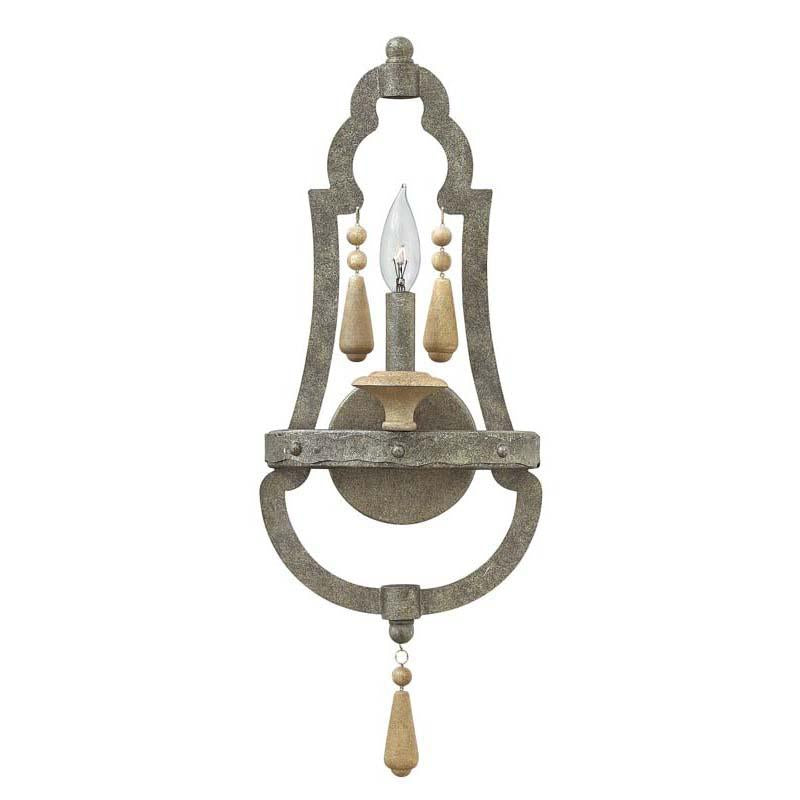 Fredrick Ramond FR42280DIR Sconce Cordoba Distressed Iron Wall Lights