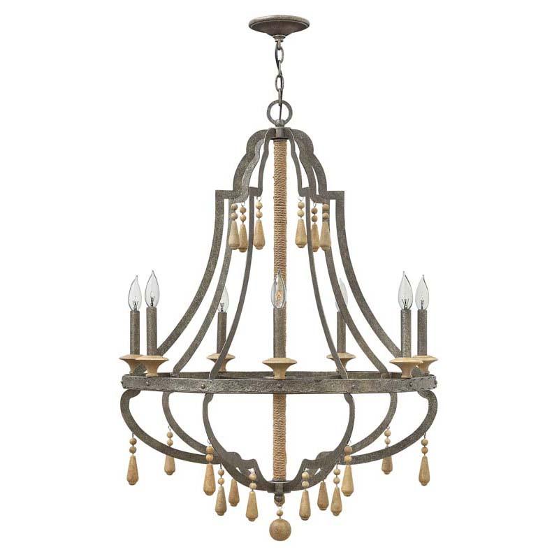 Fredrick Ramond FR42287DIR Chandelier Cordoba Distressed Iron Pendant Lights