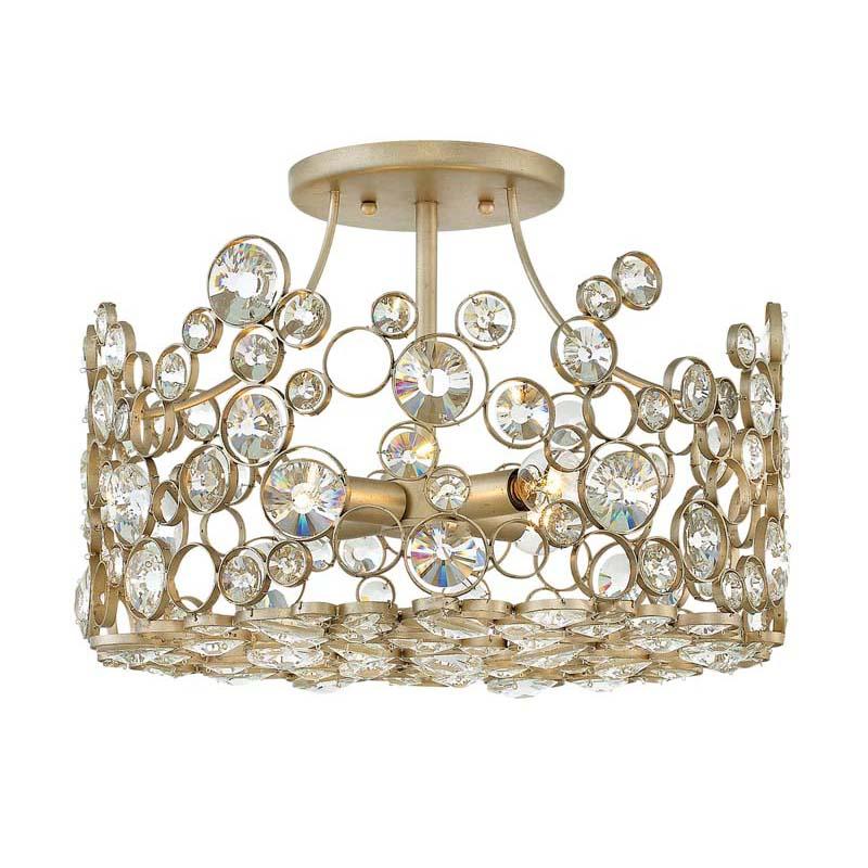 Fredrick Ramond FR44813SLF Chandelier Anya Silver Leaf Ceiling Lights